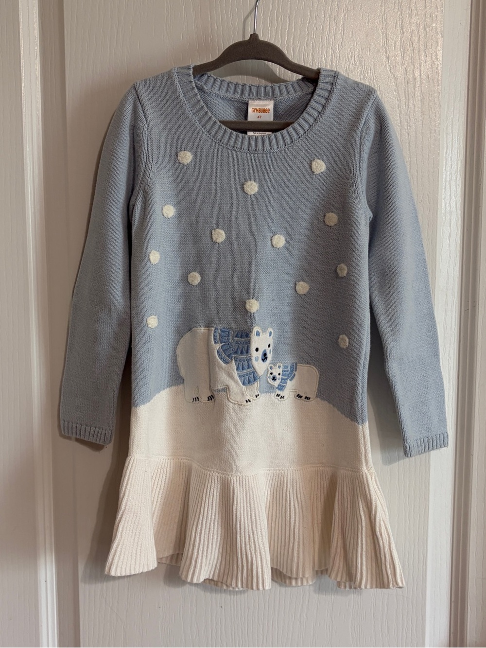 Gymboree Embroidered Winter Sweater Dress Girls Size 4T